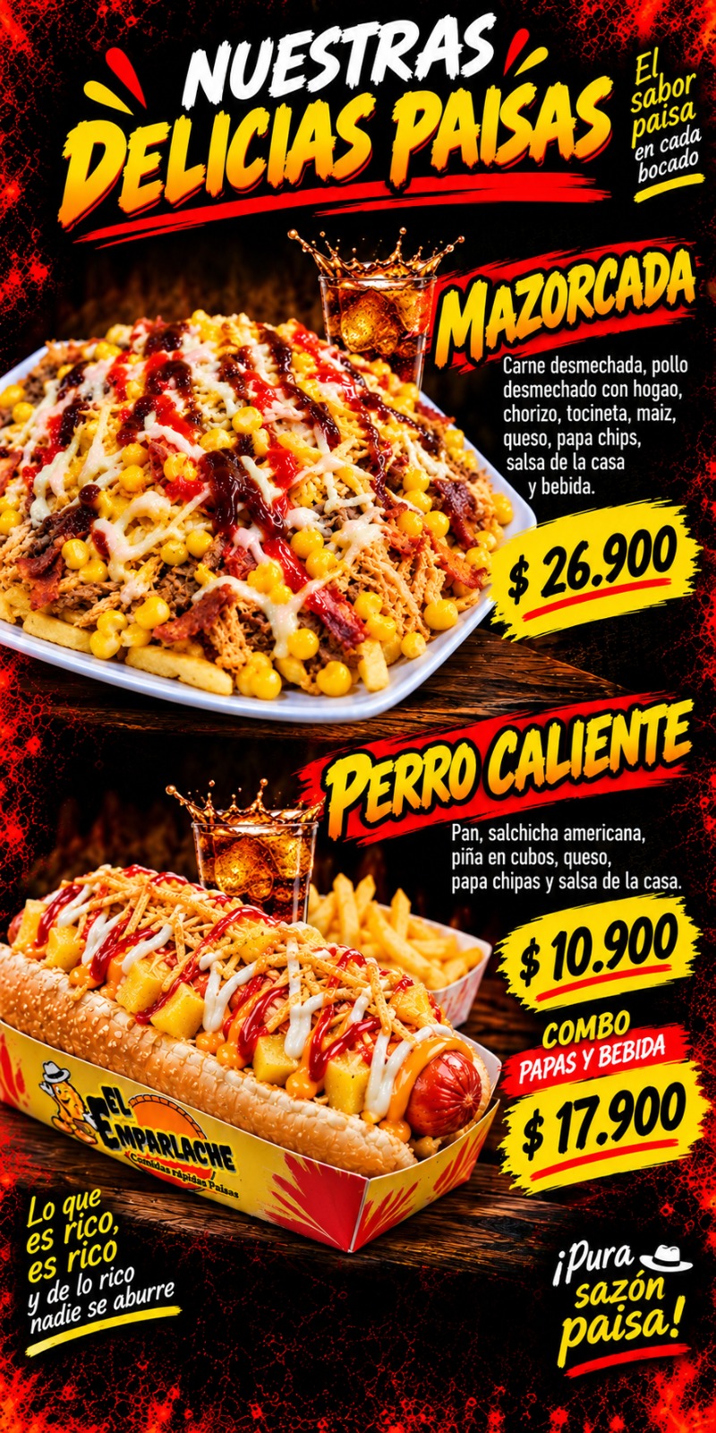 Carta Mazorcada y Perros